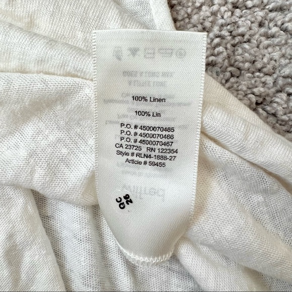 5/$35🍑 Like-New WILFRED 100% Linen Cream Sartre Top - Picture 11 of 11